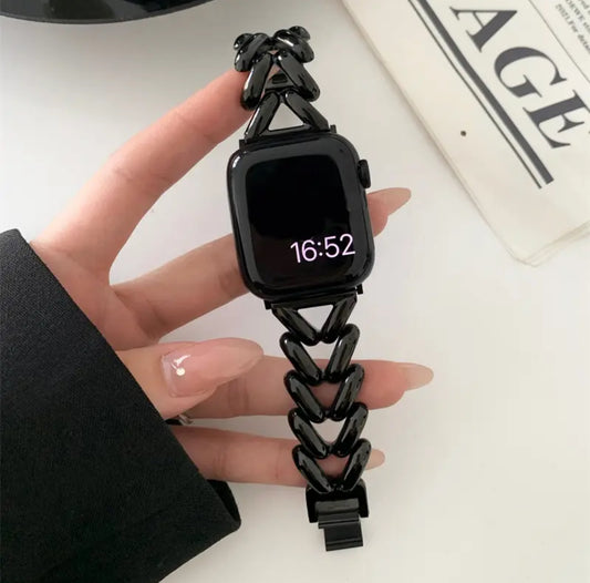 Luxury heart watchband