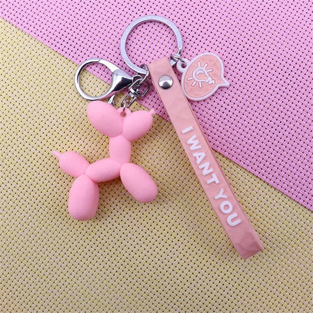 Cartoon Balloon Dog Keychain - willbling