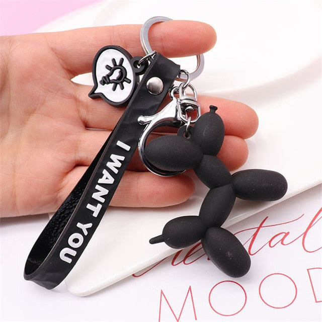 Cartoon Balloon Dog Keychain - willbling