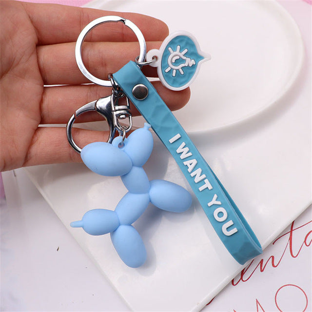 Cartoon Balloon Dog Keychain - willbling