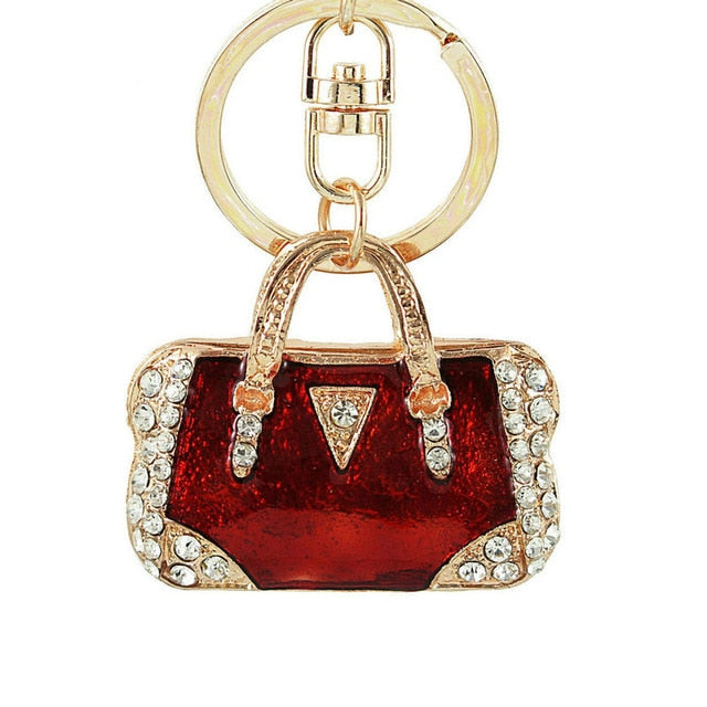 SWJEWEL Rhinestone Cross Keychain for Women Gold Handbag