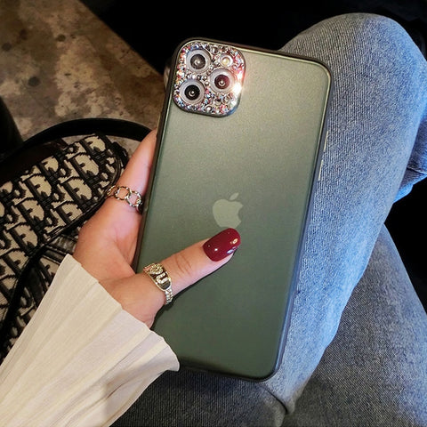 Image of Matte Case  w/ Bling Diamond Camera Protection - willbling