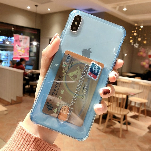 Transparent  Card Holder Phone - willbling