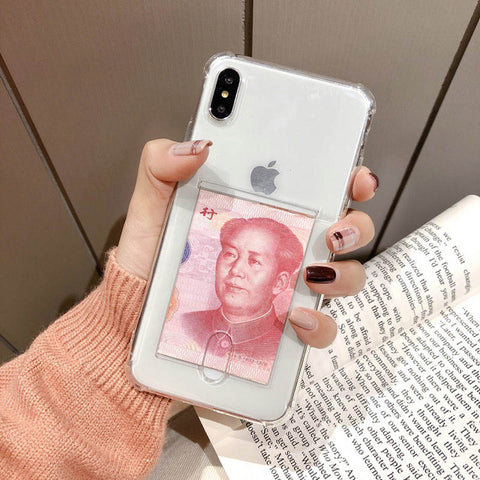 Image of Transparent  Card Holder Phone - willbling