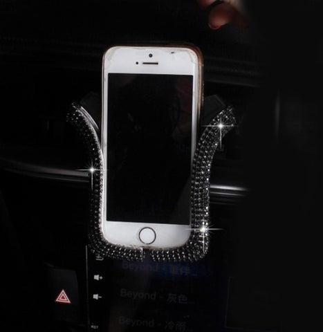 Image of Car Phone Holder with Bing Crystal Rhinestone - willbling