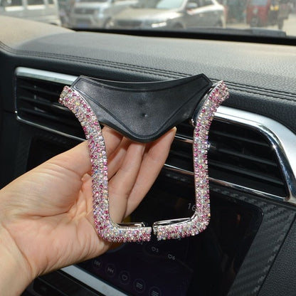 Car Phone Holder with Bing Crystal Rhinestone - willbling